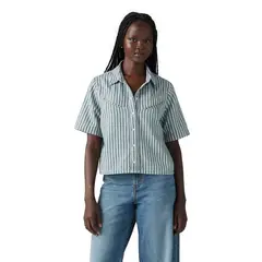 LEVIS - Camisa Mujer Rinoa Camp Shirt Celeste