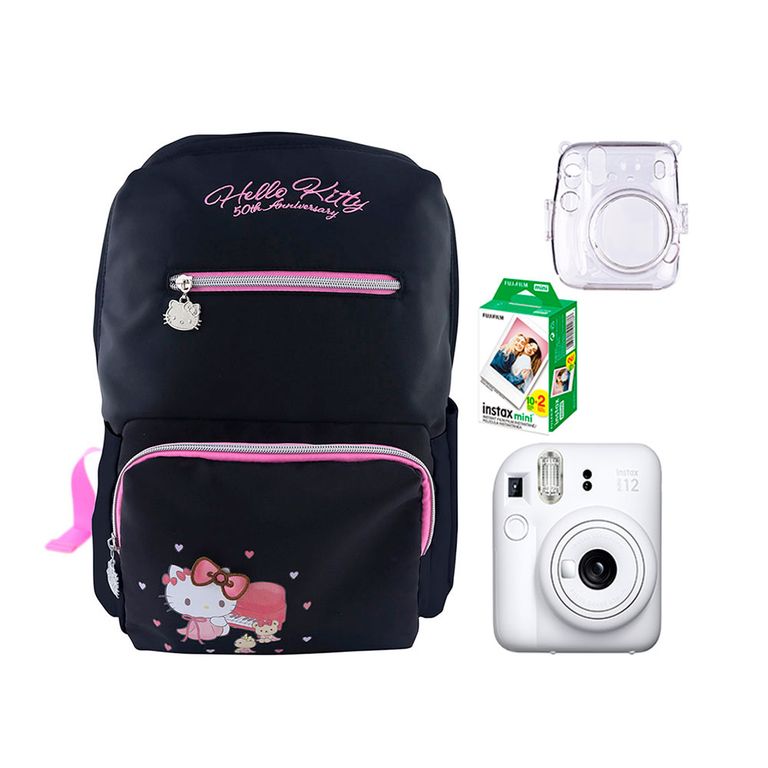 Camara Fujifilm Mini 12 Blanco+Estuche +Pelix20+Mochi Hello Kitty