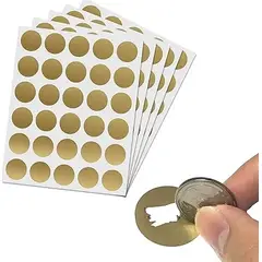 GENERICO - Stickers para Raspar color Dorado