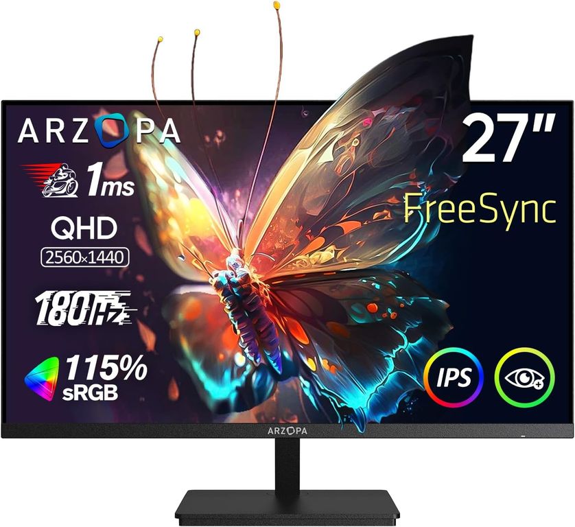 Monitor Gamer Arzopa 27 pulgadas 180HZ -2K QHD 2560x1440 IPS