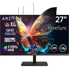 GENERICO - Monitor Gamer Arzopa 27 pulgadas 180HZ -2K QHD 2560x1440 IPS