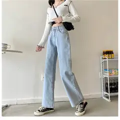 TIOZONEY - Jeans Culotte Medio Mujer