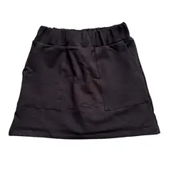 RED CARROT - Falda short color negro de french terry