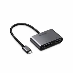 UGREEN - ADAPTADOR TIPO C A HDMI Y VGA . 4K /30 HZ , 1080 COD. 50505