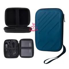 GENERICO - ESTUCHE ANTI GOLPES PARA DISCO DURO EXTERNO 2.5 CON CIERRE AZUL CUADRO