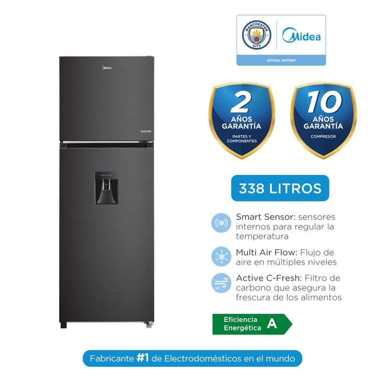 Refrigeradora 2pts No Frost Inverter 338Lts Inox Black MDRT489MTR28PEWD