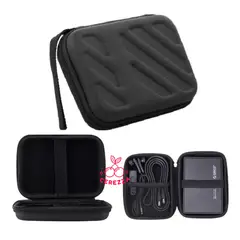 GENERICO - ESTUCHE ANTIGOLPES PARA DISCO DURO EXTERNO 2.5 CON CIERRE NEGRO CUADRO