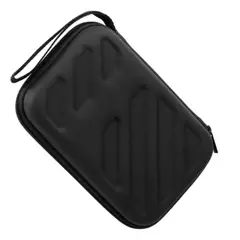 GENERICO - ESTUCHE ANTIGOLPES PARA DISCO DURO EXTERNO 2.5 CON CIERRE NEGRO CUADRO