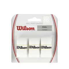 WILSON - Overgrip para Raqueta 3Pk Pro Perforado Blanco -