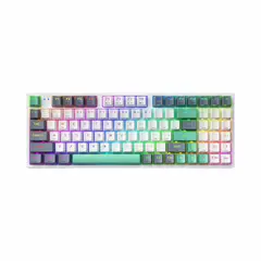 MACHENIKE - Teclado Gamer K500 Pro-B94 RGB Tri-modo BT Sp Gray