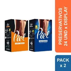 PIEL - Preservativos Aros + Triple Sensación x 48 und.