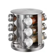 GENERICO - Set de Condimenteros 12 Frascos Con Base Giratorio - 90390404