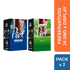 PIEL - Preservativos Triple Sensación + Menta x 48 und.