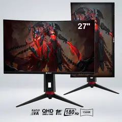TEROS - MONITOR GAMER CURVO TE-2767G QHD 27 " VA 180HZ 1MS