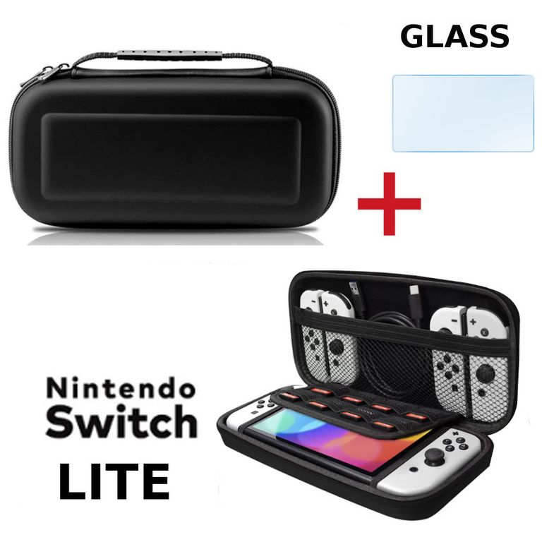 Case Viajero Transportador Nintendo Switch LITE + Cristal templado
