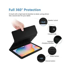 OEM - Case con Teclado BLUETOOTH para SAMSUMG GALAXY TAB A9 Plus- NEGRO