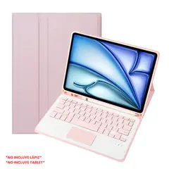 GENERICO - Funda Con Teclado Bluetooth Touchpad para iPad AIR 11 M2 M3 - ROSADO