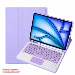 GENERICO - Funda Con Teclado Bluetooth Touchpad para iPad AIR 11 M2 M3 - LILA