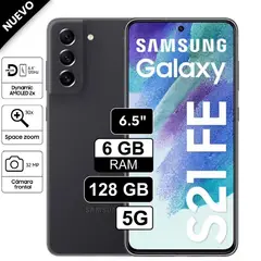 SAMSUNG - Celular Libre S21 FE 5G 128GB 6GB RAM Gris
