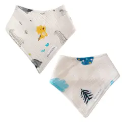 EPHRAN & BILL - BaberoS Bandana para Bebé 2 PCS MUSELINA