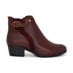 PAR&SS - Botines De Cuero Mujer JA25Q1-BT202 Vino