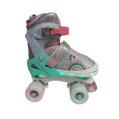 OKA - PATINES 4 RUEDAS BLANCO CON LUCES LED 34-37