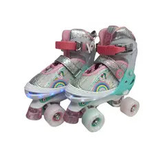 OKA - PATINES 4 RUEDAS BLANCO CON LUCES LED 30-33