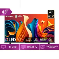 HISENSE - Televisor QLED 43" 4K UHD Smart Google TV 43Q6N