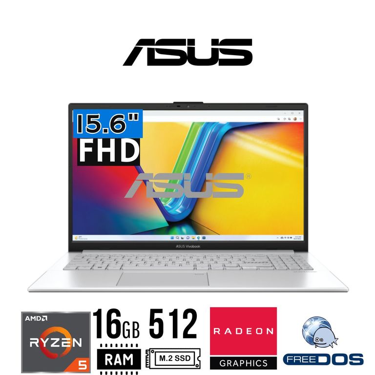 Laptop Vivobook Go E1504FA-BQ547 AMD Ryzen 5 7520U Ram 16GB SSD 512GB 15,6" FHD Freedos