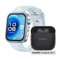 HUAWEI - Smartwatch Watch Fit 4 Pro Azul + FreeBuds SE 3 Negro