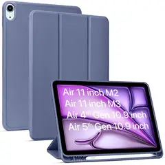 GENERICO - Funda Smart Case Portapencil Para iPad AIR 11 M2 M3 - LAVANDA