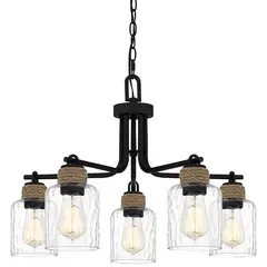 GENERICO - Lámpara Colgante Araña Black Led