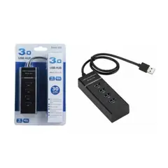 GENERICO - HUB USB 4 PUERTOS CON LED INDICADOR USB 3.0 STN 30CM