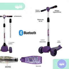GENERICO - Scoteer para niños con bluetooth morado