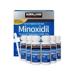 KIRKLAND - 6 Unidades Minoxidil Liquido Barba - Cabello y Cejas