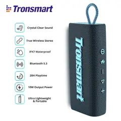 TRONSMART - Parlante Trip Portátil Bluetooth IPX7 20 Horas Azul