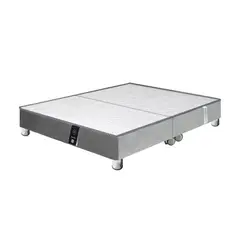 BH BARAKA HOME PREMIUM - Base de Cama Premium Sora con Ruedas King - Gris Claro