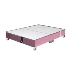 BH BARAKA HOME PREMIUM - Base de Cama Premium Sora con Ruedas King - Rosado