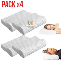 OEM - PACK x4 Almohada con Memoria Ergomonica Ortopedica Viscoelastica