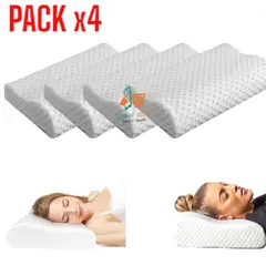 OEM - PACK x4 Almohada Ortopédica Cervical Viscoelástica