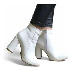 GENERICO - Botin Mujer Taco 9 Clasica 2086L-60 Color Blanco