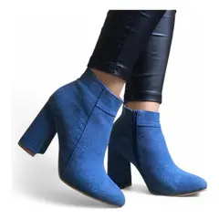 GENERICO - Botin Mujer Taco 9 Clasica 2086L-60 Color Celeste