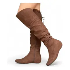 GENERICO - Bota Gamuza Mujer Taco Interno 5 2086L-60 Color Marron