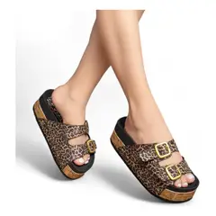 GENERICO - Sandalia Mujer Plataforma 7 Broches 2086L-52 Color Print