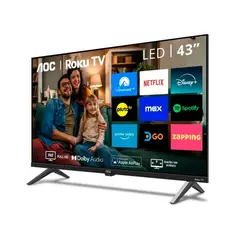 AOC - TELEVISOR 43” LED FHD SMART TV CON SISTEMA ROKU TV 43S5045