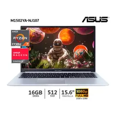 ASUS - Laptop M1502YA-NJ107 AMD Ryzen 7 7730U - 16Gb Ram DDR4/ 512Gb SSD/ 15.6” FHD LED Backlit