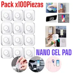 OEM - Pack x 100piezas Adhesivos Mágicos de Nano Gel de Alta Calidad Lavable