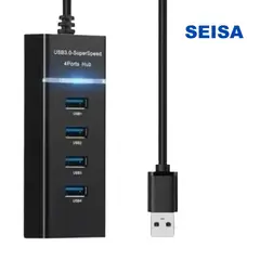 SEISA - Hub 4 Puertos Usb 30 De Alta Velocidad 5 Gbps Cqt-043