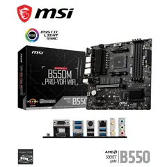 MSI - Motherboard B550M PRO-VDH WIFI BLUETOOH AMD B550 AM4 Socket