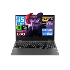 LENOVO - Laptop LOQ 15IAX9 15.6" FHD IPS Core i5-12450HX, 24GB DDR5, 512GB SSD, RTX 3050 6GB FreeDOS